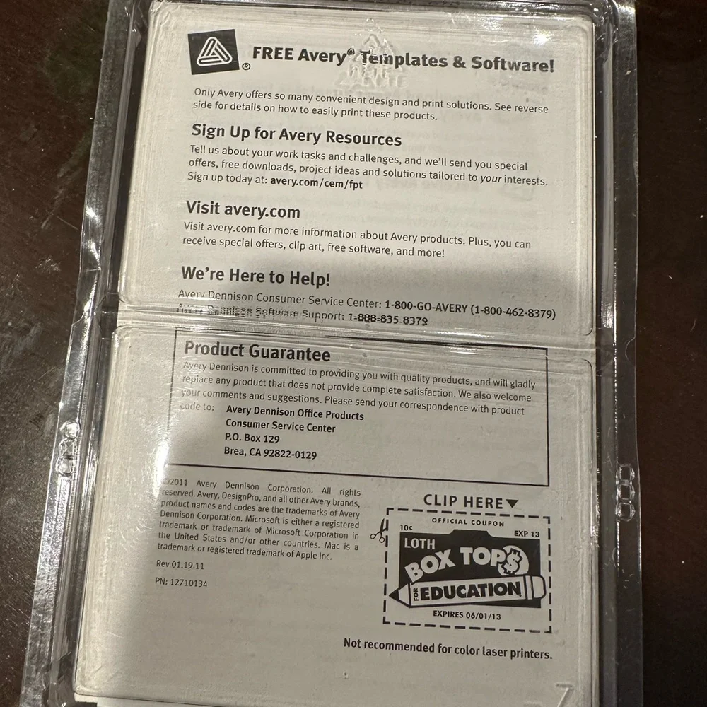Removable Multi- Use Labels 3” x 4”